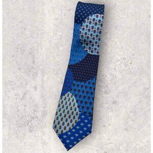 NEW SATYA PAUL Silk Tie INDIA Blue Navy Burgundy Floral W:3"